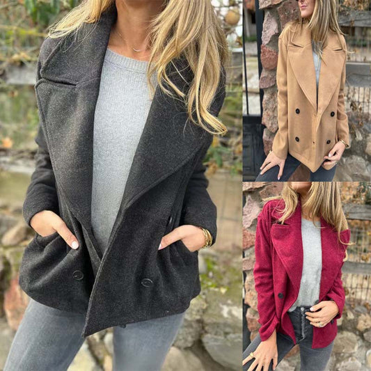 Women's Classic Double-Breasted Wool Coat NOVAE