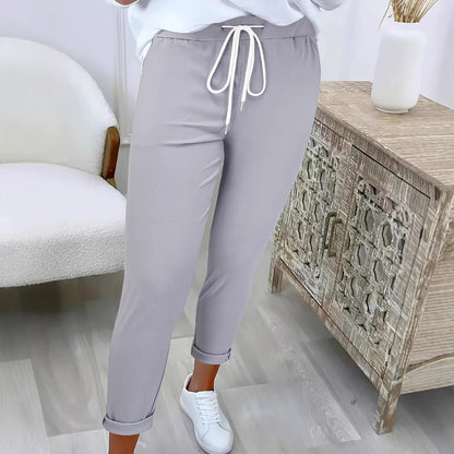 Women's Comfortable Leisure Trousers with Adjustable Drawstring and Casual Cut NOVAE