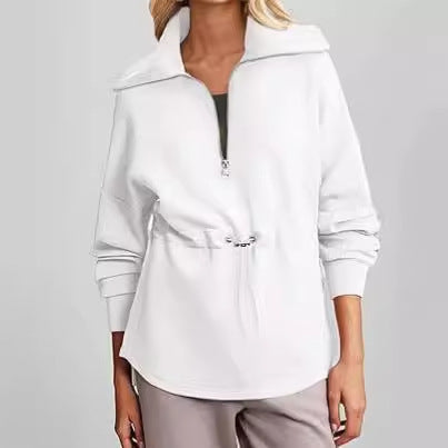 Women's casual hooded sweatshirt with practical drawstring adjustment NOVAE