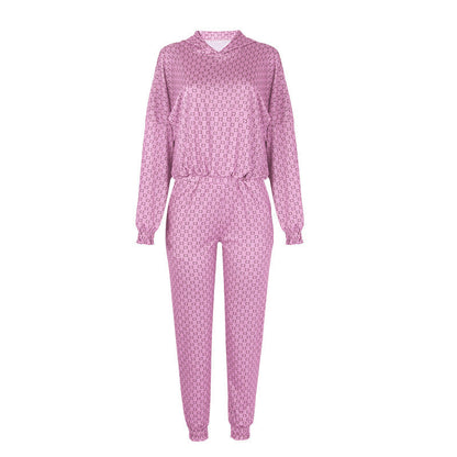 Women's comfortable lounge set with hood and elastic trousers NOVAE