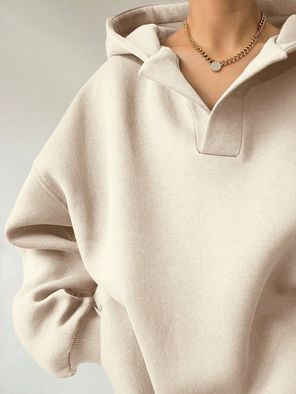Women's Oversized Hoodie with Unique Collar NOVAE
