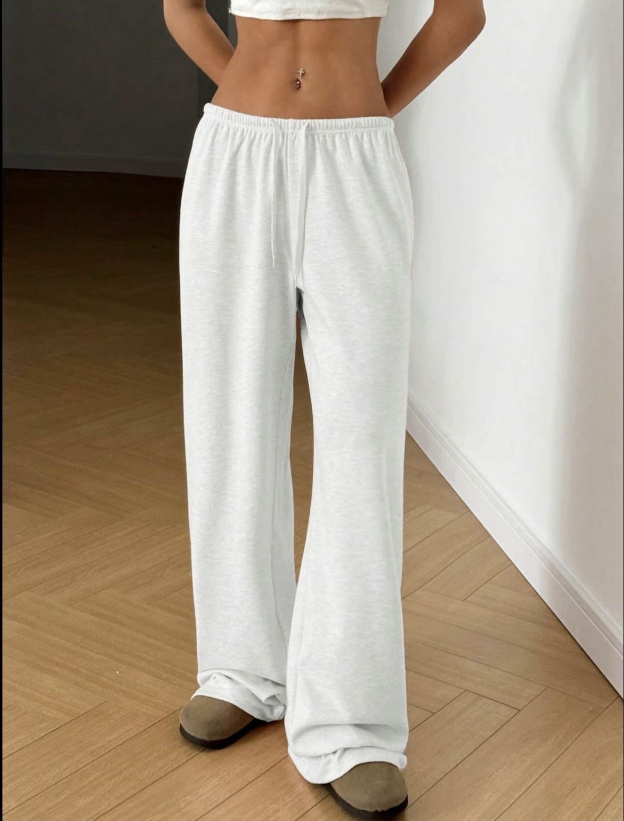 Women's wide-leg sweatpants with elastic waistband NOVAE