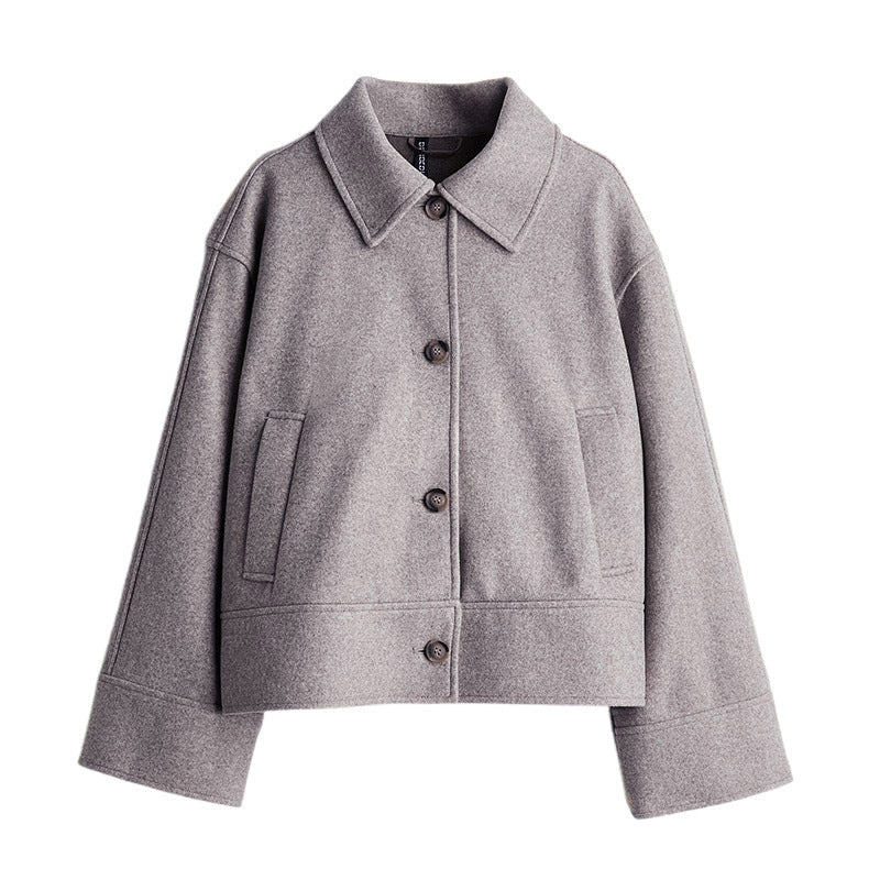 Women's fashionable oversized jacket with innovative collar NOVAE