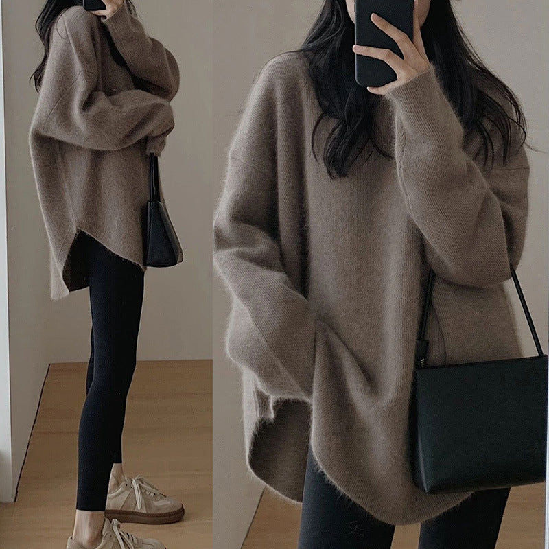 Women's oversized pullover in a casual style with a soft mohair feel NOVAE