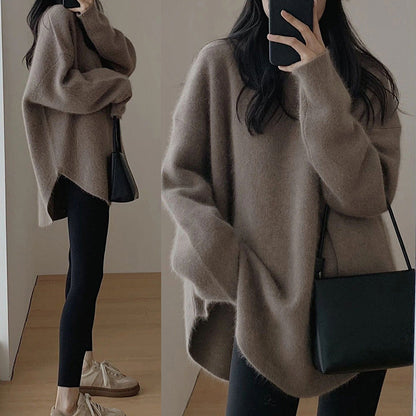 Women's oversized pullover in a casual style with a soft mohair feel NOVAE