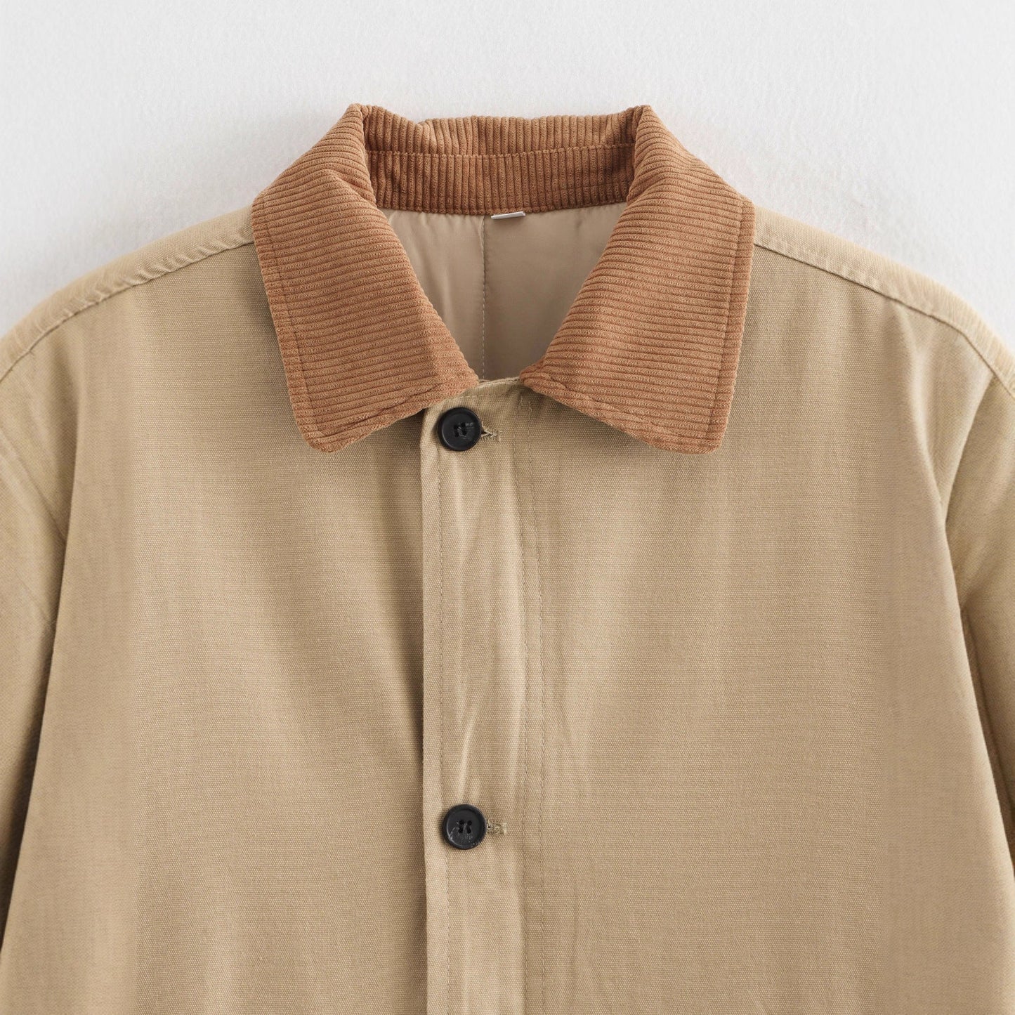 Women's relaxed utility jacket with ribbed collar and practical pockets NOVAE