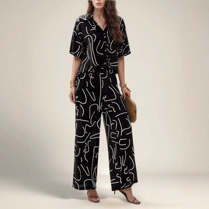 Women's comfortable jumpsuit with modern graphic design NOVAE