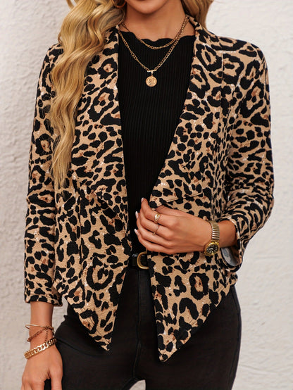 Women's fashionable animal print blazer jacket NOVAE