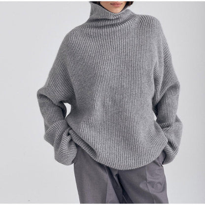 Women's Oversized Turtleneck Knit Sweater made of high-quality material NOVAE
