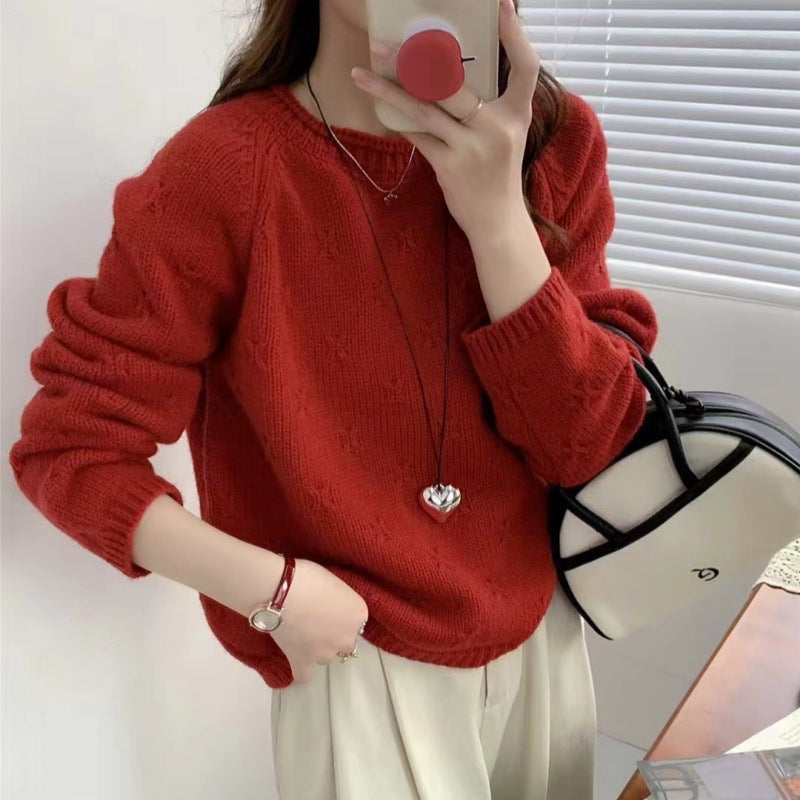 Women's Cozy Knit Sweater with Textured Pattern NOVAE