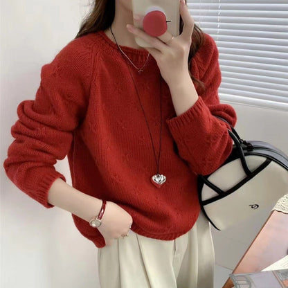 Women's Cozy Knit Sweater with Textured Pattern NOVAE