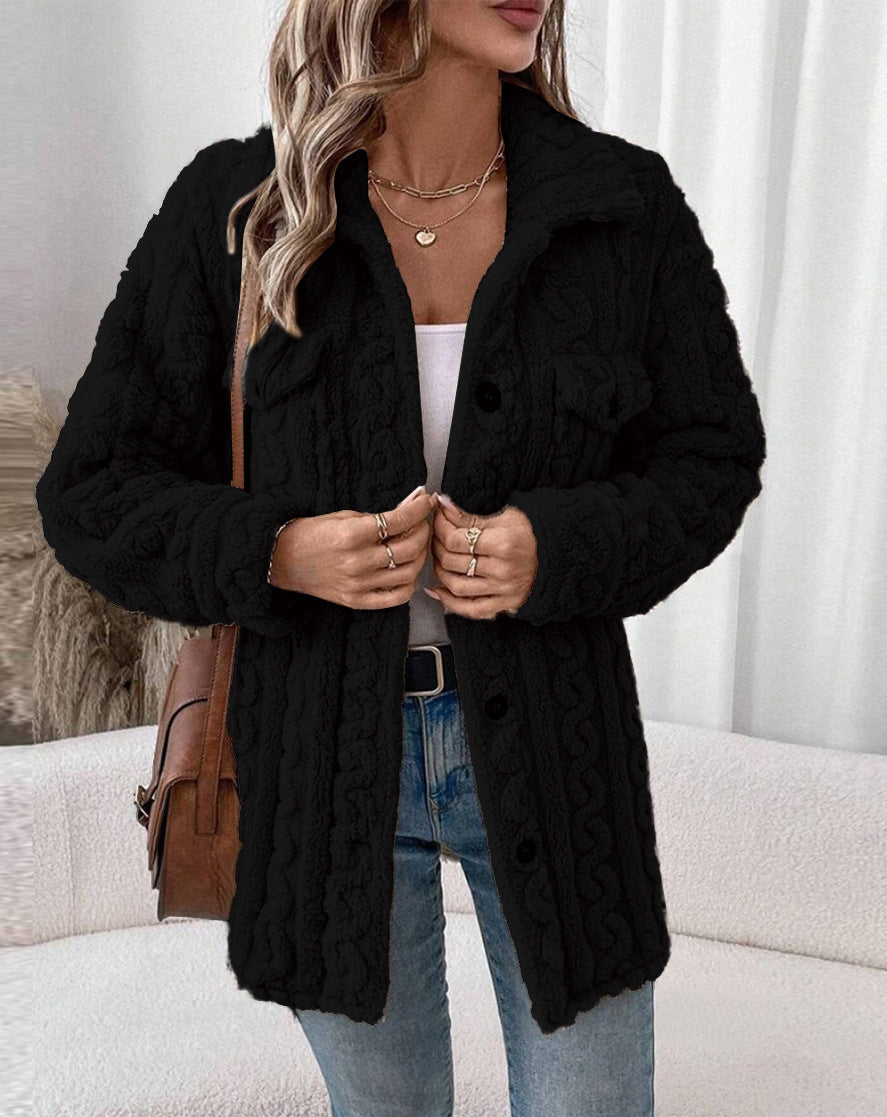 Women's structured cardigan with patch pockets NOVAE