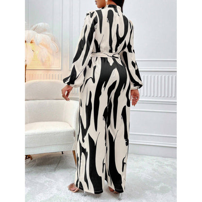 Women's maxi dress with stylish wrap design and elegant puff sleeves NOVAE