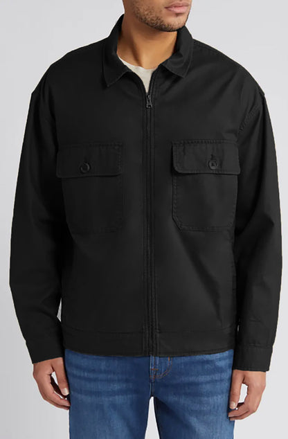 Men's casual transitional jacket with practical fold-over pockets NOVAE
