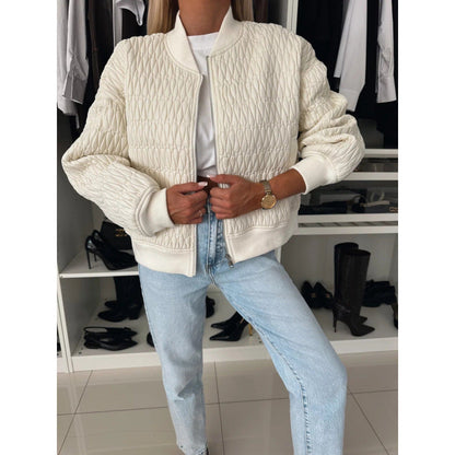Women's quilted jacket in a sporty yet elegant design with voluminous sleeves NOVAE