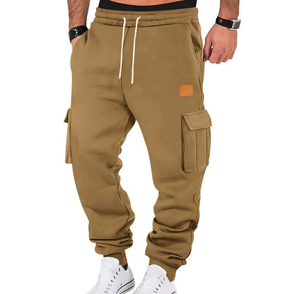 Men's cargo jogging pants with elastic waistband and practical pockets NOVAE