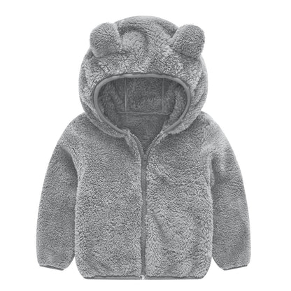 Women's fleece jacket with cute bear ear design NOVAE