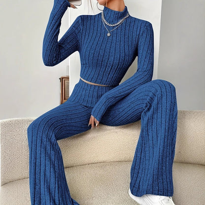 Women's elegant knitwear set with a high fit and structured design NOVAE