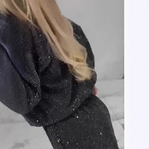 Women's sparkling lounge outfit with elasticated waistband and modern cut NOVAE