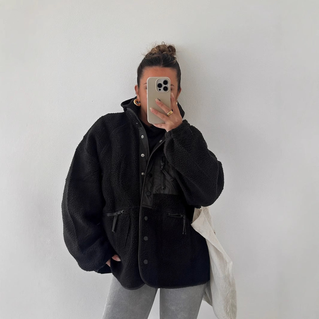 Women's oversized fleece jacket NOVAE