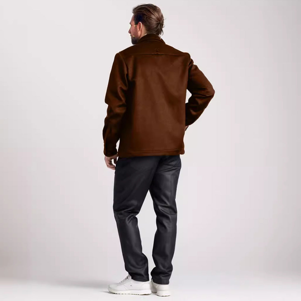 Men's elegant boucle jacket with practical pockets NOVAE