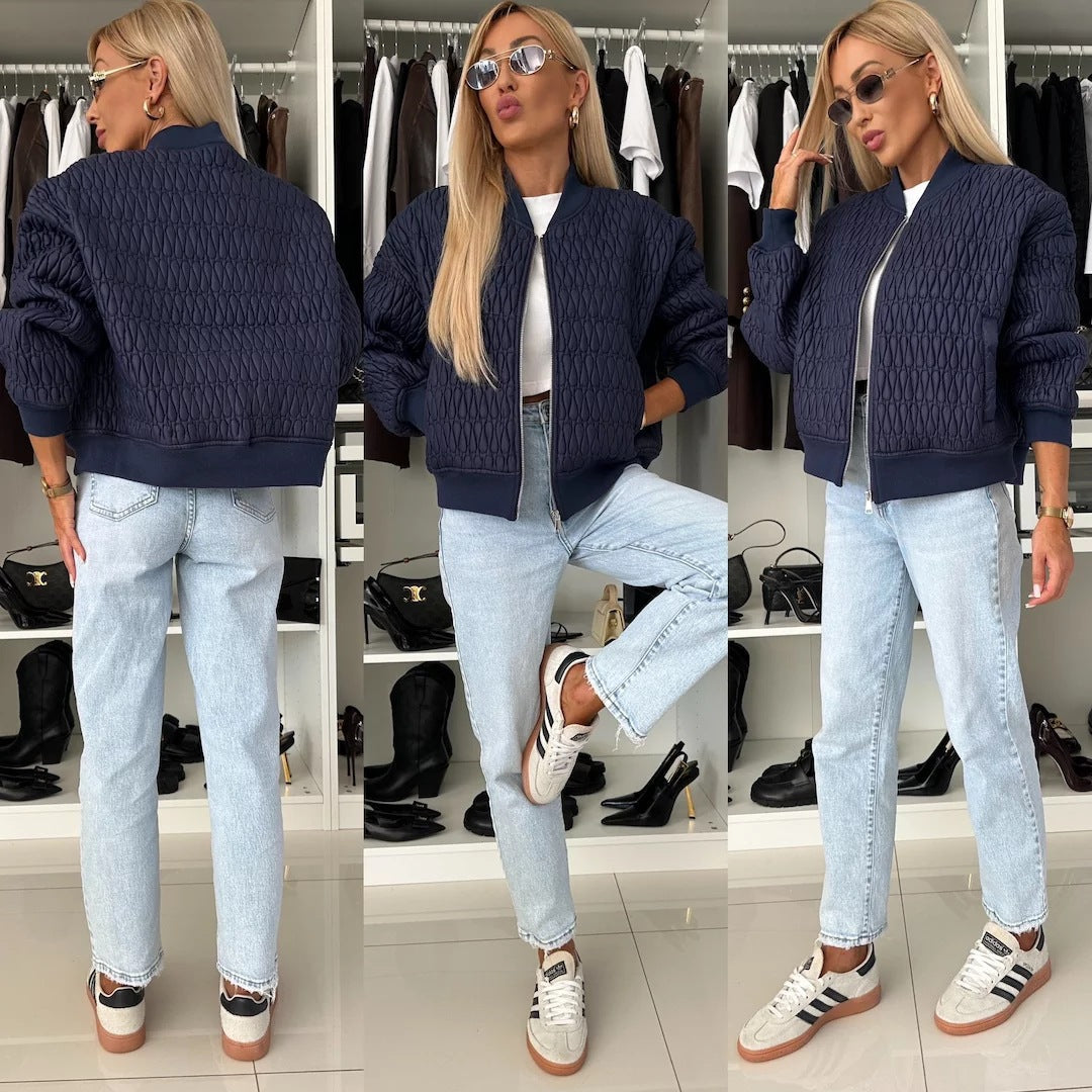 Women's quilted jacket in a casual oversized style with special quilted details NOVAE