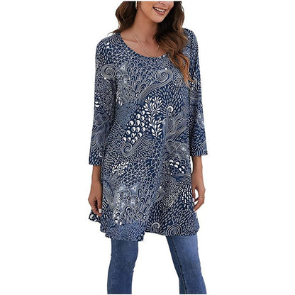 Women's tunic with unique mandala print NOVAE