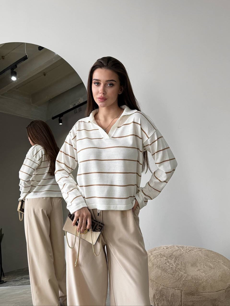 Women's casual striped sweater NOVAE