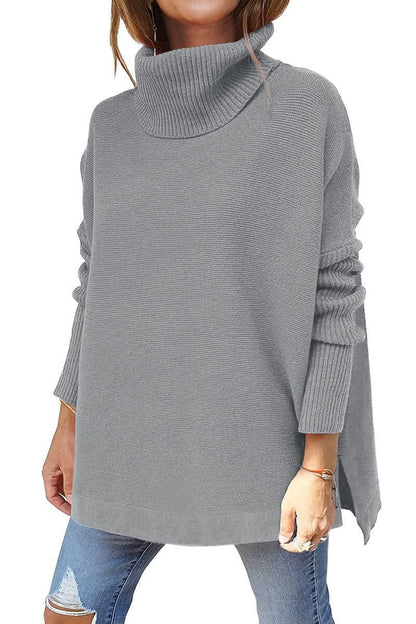 Women's comfortable roll-neck sweater with a structured design and relaxed fit NOVAE