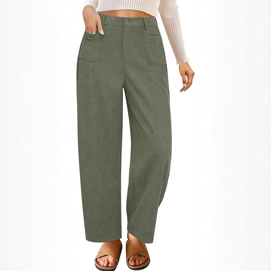 Women's wide-legged leisure trousers with practical pockets NOVAE