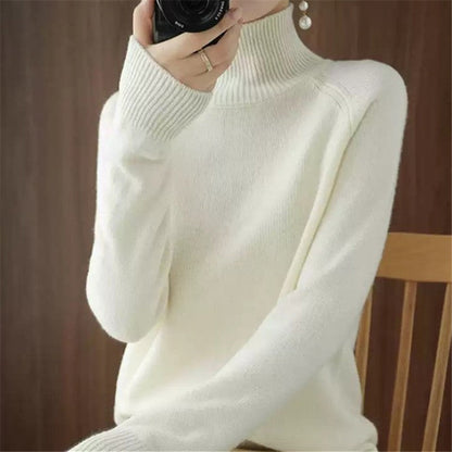 Women's soft roll-neck sweater made of fine merino wool NOVAE