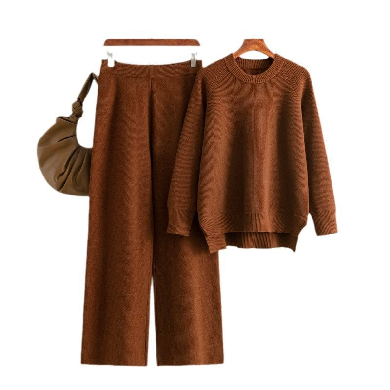 Women's casual knit lounge set with loose top and comfortable trousers NOVAE