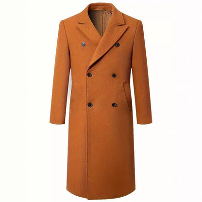 Men's elegant double-front coat with traditional collar NOVAE