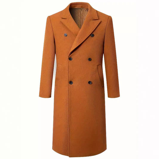Men's elegant double-front coat with traditional collar NOVAE