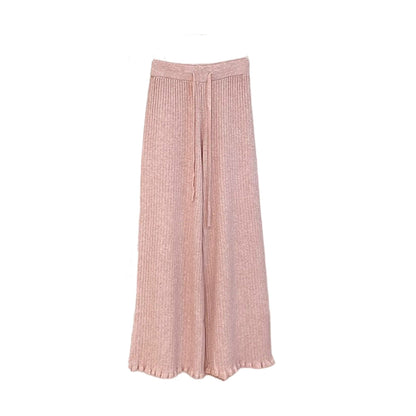 Women's Flowing Knit Trousers with Soft Material and Elegant Hem NOVAE