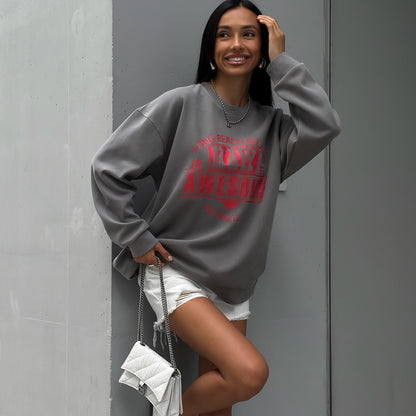 Women's casual sweatshirt with creative print NOVAE