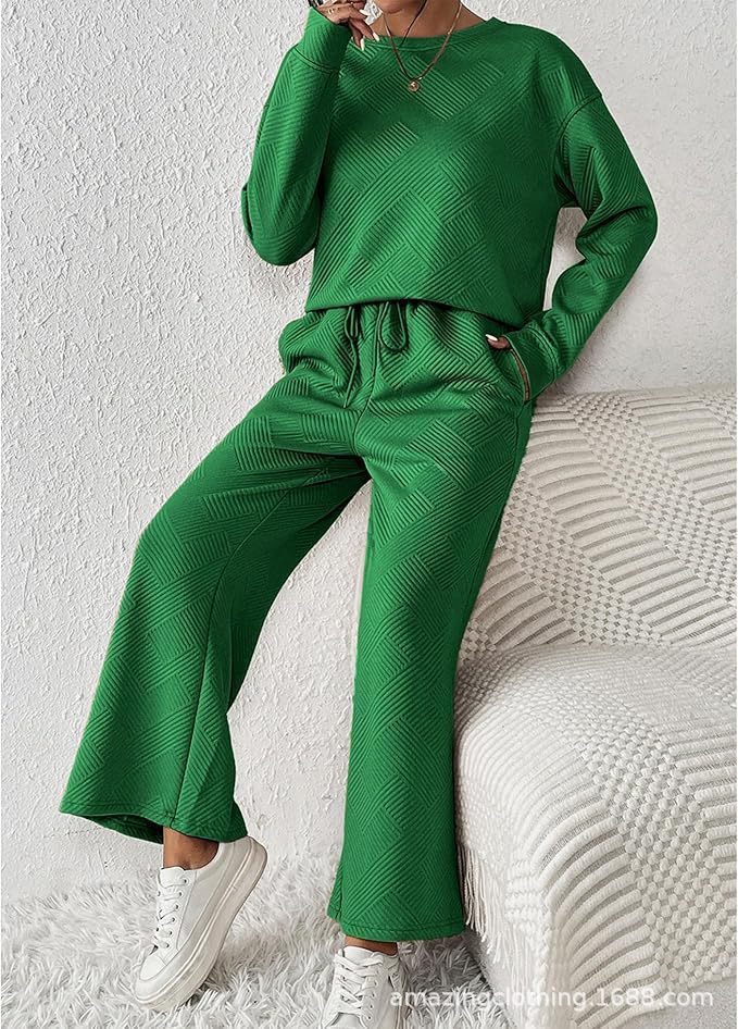 Women's leisure suit with elasticated waistband and geometric pattern NOVAE