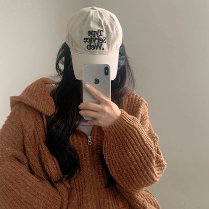 Women's Comfortable Hooded Cardigan with Zipper NOVAE