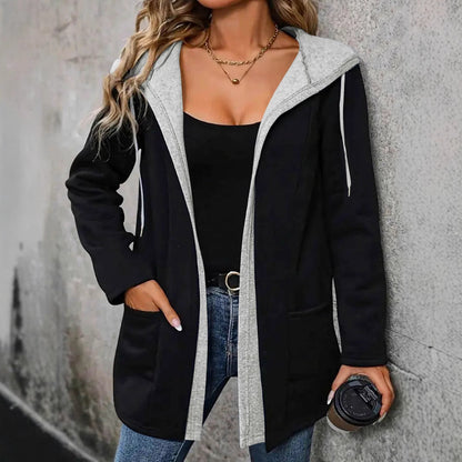 Women's urban hoodie coat with high-quality lining and practical pockets NOVAE