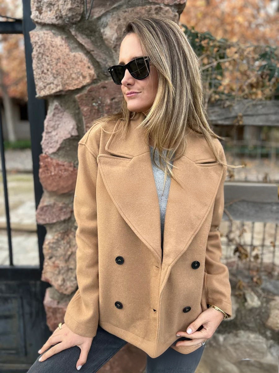 Women's Classic Double-Breasted Wool Coat NOVAE