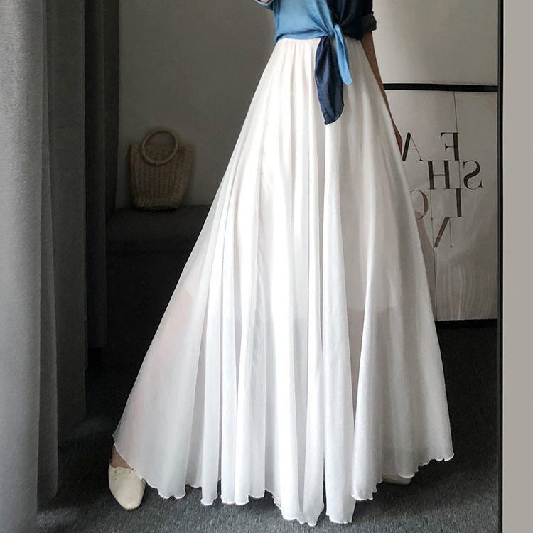 Women's maxi skirt with elastic waistband and soft fabric NOVAE