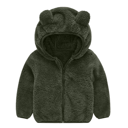 Women's fleece jacket with cute bear ear design NOVAE