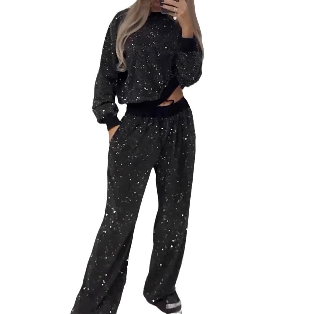 Women's sparkling lounge outfit with elasticated waistband and modern cut NOVAE