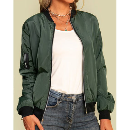 Women's trendy bomber jacket with practical side pockets NOVAE