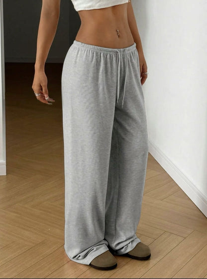 Women's wide-leg sweatpants with elastic waistband NOVAE