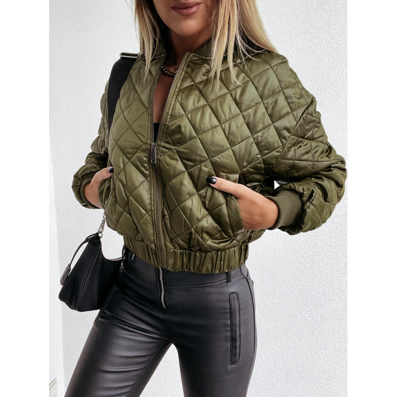 Women's quilted jacket with elasticated waistband and practical pockets NOVAE