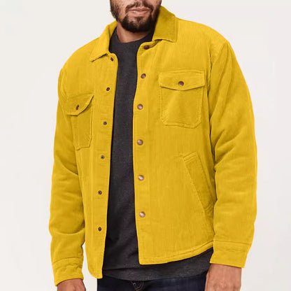 Men's casual corduroy jacket with practical chest and side pockets NOVAE