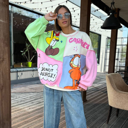 Women's sweatshirt with creative comic design NOVAE