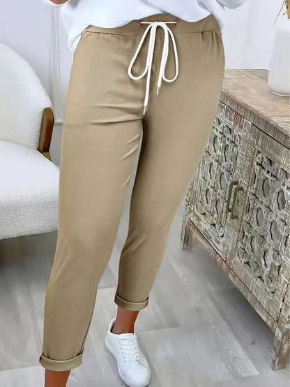 Women's Comfortable Leisure Trousers with Elastic Waistband NOVAE
