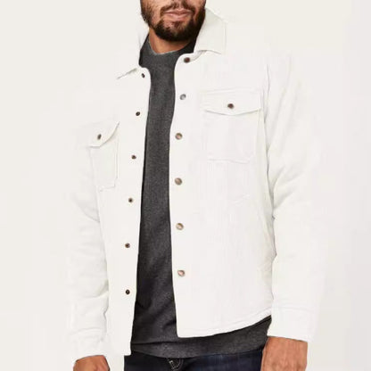 Men's casual corduroy jacket with practical chest and side pockets NOVAE
